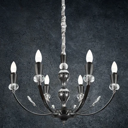 Lampa sześcioramienna MELBA z kryształami Lampa sześcioramienna MELBA z kryształami - ∅ 60 x 120 cm