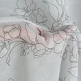 Zasłona FIORE z półprzezroczystej matowej tkaniny z graficznym kwiatowym motywem - 140 x 250 cm - biały 8