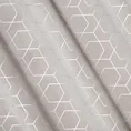 Zasłona z miękkiego welwetu ze srebrnym geometrycznym nadrukiem w stylu art deco - 135 x 250 cm - beżowy 6