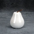 Gruszka - figurka ceramiczna SIMONA z perłowym połyskiem - 8 x 8 x 13 cm - perłowy 1