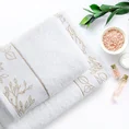 LIMITED COLLECTION ręcznik BLANCA z miękkiej bawełny z żakardową bordiurą z motywem roślinnym MAGIA BIELI - 50 x 90 cm - biały 4