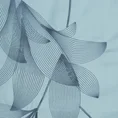 REINA LINE pościel HAFT  z satyny bawełnianej zdobiona haftowanymi liśćmi - 160 x 200 cm - błękitny 4