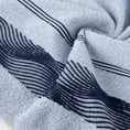EUROFIRANY CLASSIC Ręcznik SYLWIA 2 z żakardową bordiurą z falującym wzorem - 50 x 90 cm - niebieski 5
