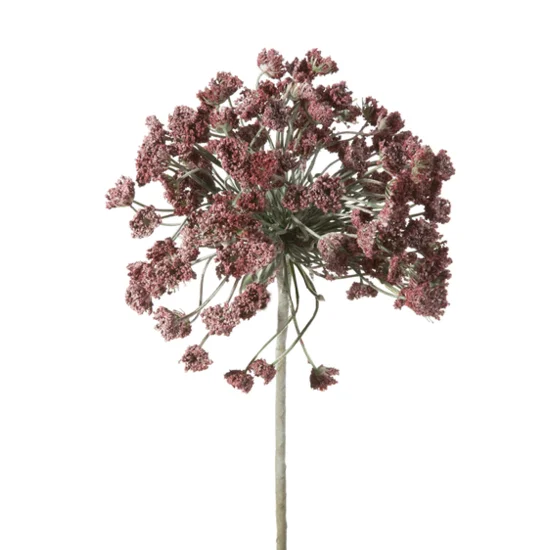 KOPER OZDOBNY sztuczny kwiat dekoracyjny - dł. 65 cm śr. kwiat 20 cm - bordowy
