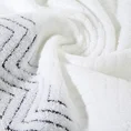 Ręcznik INDILA w kolorze białym, z żakardowym geometrycznym wzorem - 50 x 90 cm - biały 5