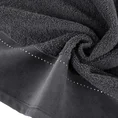 EWA MINGE Ręcznik KARINA w kolorze stalowym, zdobiony aplikacją z cyrkonii na miękkiej szenilowej bordiurze - 70 x 140 cm - stalowy 5