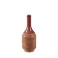Dwukolorowy wazon ELDA z glinki ceramicznej - ∅ 12 x 29 cm - czerwony 2