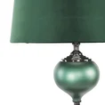 Lampa stojąca MELIKA na podstawie łączącej perłowe szkło i metal z welwetowym abażurem - ∅ 41 x 172 cm - ciemnozielony 2