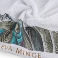 EWA MINGE Ręcznik ALES z bordiurą zdobioną designerskim nadrukiem - 50 x 90 cm - biały 5
