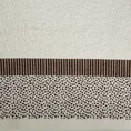 Ręcznik MARIT z ozdobną bordiurą z drobnym żakardowym wzorem - 50 x 90 cm - kremowy 2