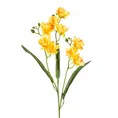Kwiat sztuczny dekoracyjny z płatkami z jedwabistej tkaniny - ∅ 7 x 77 cm - pomarańczowy 1