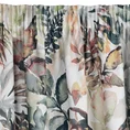 Zasłona LILIA w stylu eko z malarskim nadrukiem barwnych liści - 140 x 270 cm - biały 10