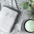 Komplet ręczników LORENA z żakardowym roślinnym wzorem -  - kremowy 7