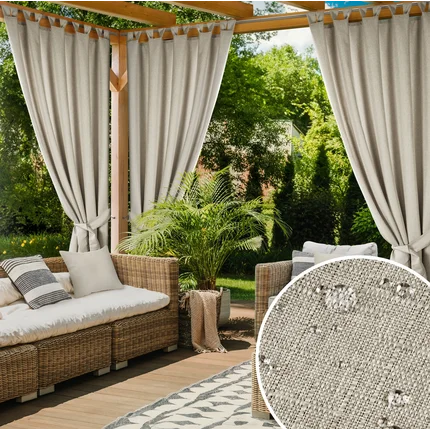 Zasłona GARDEN do ogrodu i na taras, z tkaniny wodoodpornej na szelkach zapinanych na rzepy Zasłona GARDEN do ogrodu i na taras, z tkaniny wodoodpornej na szelkach zapinanych na rzepy - 155 x 200 cm