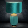 Lampa dekoracyjna LAILA z welwetowym abażurem - ∅ 41 x 65 cm - turkusowy 1