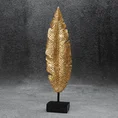 Liść figurka dekoracyjna złota - 8 x 5 x 30 cm - złoty 1