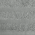 Ręcznik ALINE klasyczny z bordiurą w formie tkanych paseczków - 70 x 140 cm - srebrny 2