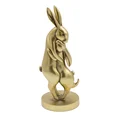 Figurka wielkanocna urocza rodzinka zajączków z żywicy poliestrowej - 12 x 12 x 30 cm - złoty 1