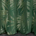Zasłona ELENA z miękkiego welwetu ze złotym nadrukiem liści - 140 x 250 cm - zielony 3