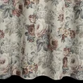 Zasłona GABI z tkaniny z dodatkiem lnu w stylu eko zdobiona nadrukiem kwiatów - 140 x 250 cm - naturalny 3