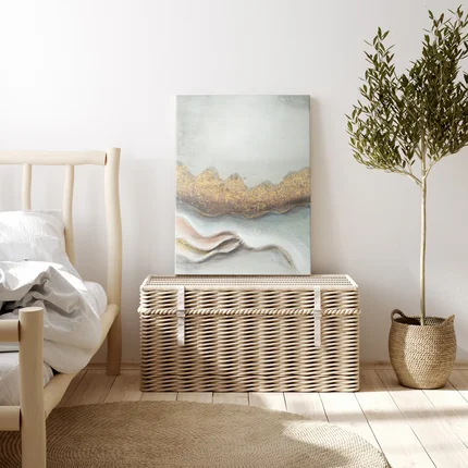 Obraz WAVE abstrakcyjny, ręcznie malowany na płótnie Obraz WAVE abstrakcyjny, ręcznie malowany na płótnie - 60 x 80 cm
