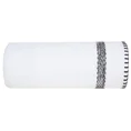 Ręcznik VIERA z bawełny z melanżowym paskiem obszyty ręcznym ściegiem - 50 x 90 cm - biały 3