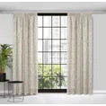 Dekoracja okienna RUBI w stylu eko o ozdobnym splocie z widocznymi nitkami - 140 x 270 cm - beżowy 2