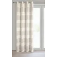 Firana gotowa AGATA zdobiona szenilowymi pasami - 140 x 250 cm - beżowy 2