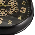 Dekoracyjny zegar ścienny w stylu vintage z ruchomymi kołami zębatymi - 61 x 11 x 61 cm - czarny 5