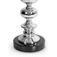 Lampa stołowa NIKI na podstawie z marmuru i metalu z abażurem z matowej tkaniny - 36 x 23 x 61 cm - srebrny 5