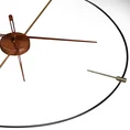 Dekoracyjny zegar ścienny z metalu w nowoczesnym minimalistycznym stylu - 60 x 5 x 60 cm - czarny 4