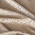 Zasłona ELENA z miękkiego welwetu ze złotym nadrukiem liści - 140 x 250 cm - beżowy 5