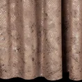 Zasłona TULIA z miękkiego welwetu z metalicznym nadrukiem z motywem liści bananowca - 135 x 270 cm - brązowy 3