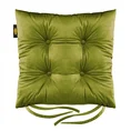 Dwustronna welwetowa poduszka siedziskowa na krzesło z czterema pikowaniami, gramatura 260 g/m2 - 40 x 40 x 8 cm - oliwkowy 2