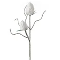KARCZOCH DWUKWIATOWY - Sztuczny kwiat dekoracyjny z pianki foamirian - 93 cm - biały 1