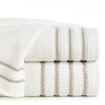 Ręcznik klasyczny JASPER z bordiurą podkreśloną delikatnymi paskami - 30 x 50 cm - kremowy 1