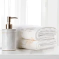 DIVA LINE Ręcznik LEYA z żakardową bordiurą z nowoczesnym srebrnym wzorem - 50 x 90 cm - stalowy 4