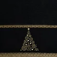 Ręcznik świąteczny EVE 01 bawełniany z aplikacją choinki ze złotych kryształków - 50 x 90 cm - czarny 2