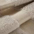 EUROFIRANY PREMIUM Ręcznik MILAN z puszystej bawełny frotte o ryżowej strukturze z błyszczącą bordiurą - 70 x 140 cm - beżowy 5