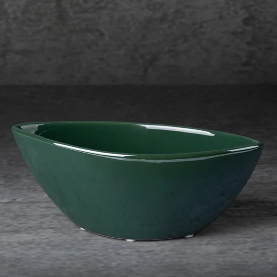 Misa ceramiczna BENTO o kształcie łódki - 25 x 10 x 10 cm - turkusowy