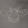 Koc STELA miękki i miły w dotyku z błyszczącym nadrukiem z motywem pszczoły - 150 x 200 cm - grafitowy 2