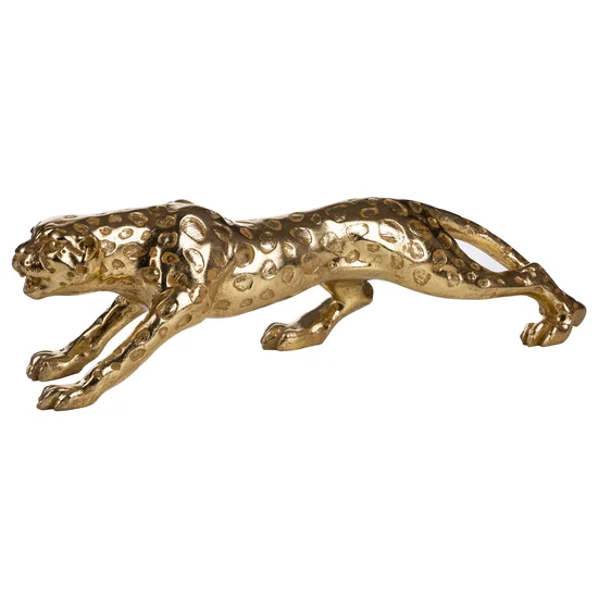 Gepard figurka ceramiczna złota - 60 x 14 x 14 cm - złoty