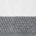 Ręcznik LUGO z włókien bambusowych i bawełny z melanżową bordiurą w stylu eko - 70 x 140 cm - biały 2