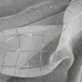 Firana z matowej etaminy zdobiona geometrycznym srebrnym nadrukiem - 140 x 250 cm - biały 7