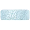 Ręcznik z żakardowym motywem roślinnym - 70 x 140 cm - niebieski 3