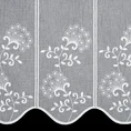 Tkanina firanowa zazdrostka z etaminy z haftem - 40 cm - biały 6