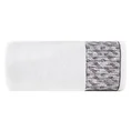 Ręcznik KIARA z żakardową bordiurą przetykaną błyszczącą nicią - 50 x 90 cm - biały 3