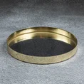 Okrągła taca dekoracyjna SANY z lustrzanym blatem i obrzeżem z metalu, złota - ∅ 20 x 3 cm - złoty 1