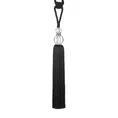 Dekoracyjny sznur IZA do upięć z chwostem z kryształem, styl glamour - 74 x 35 cm - czarny 2