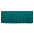 Ręcznik z elegancką bordiurą w lśniące pasy - 30 x 50 cm - turkusowy 3